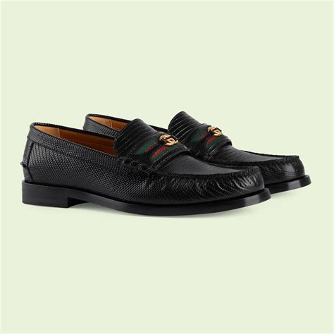 Gucci Lovelight lizard loafer with Interlocking G 